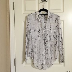 Cloth and Stone polk a dot button down blouse XS